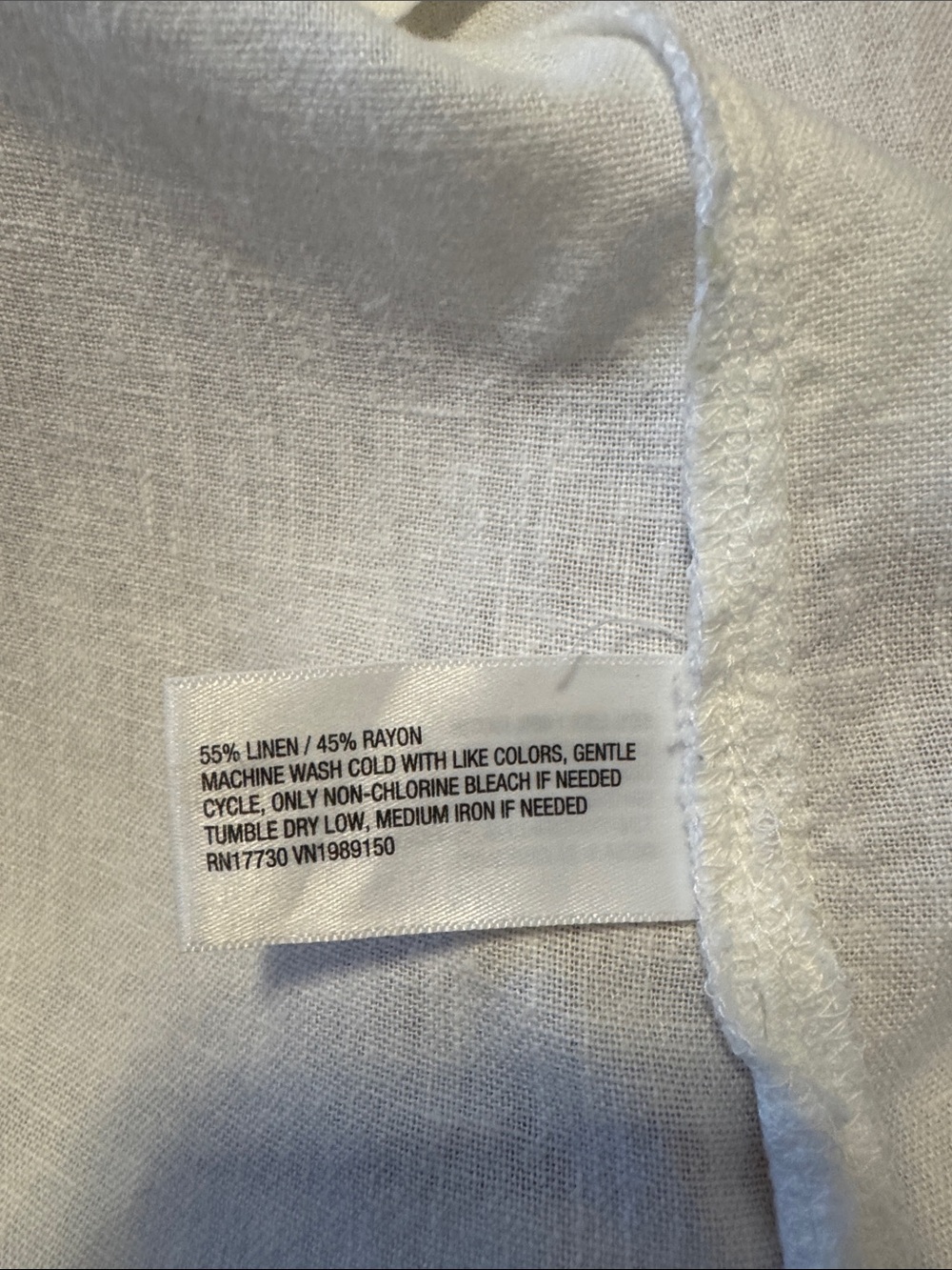 a new day Cream Square Neck Tank Top linen blend size large - Picture 10 of 11